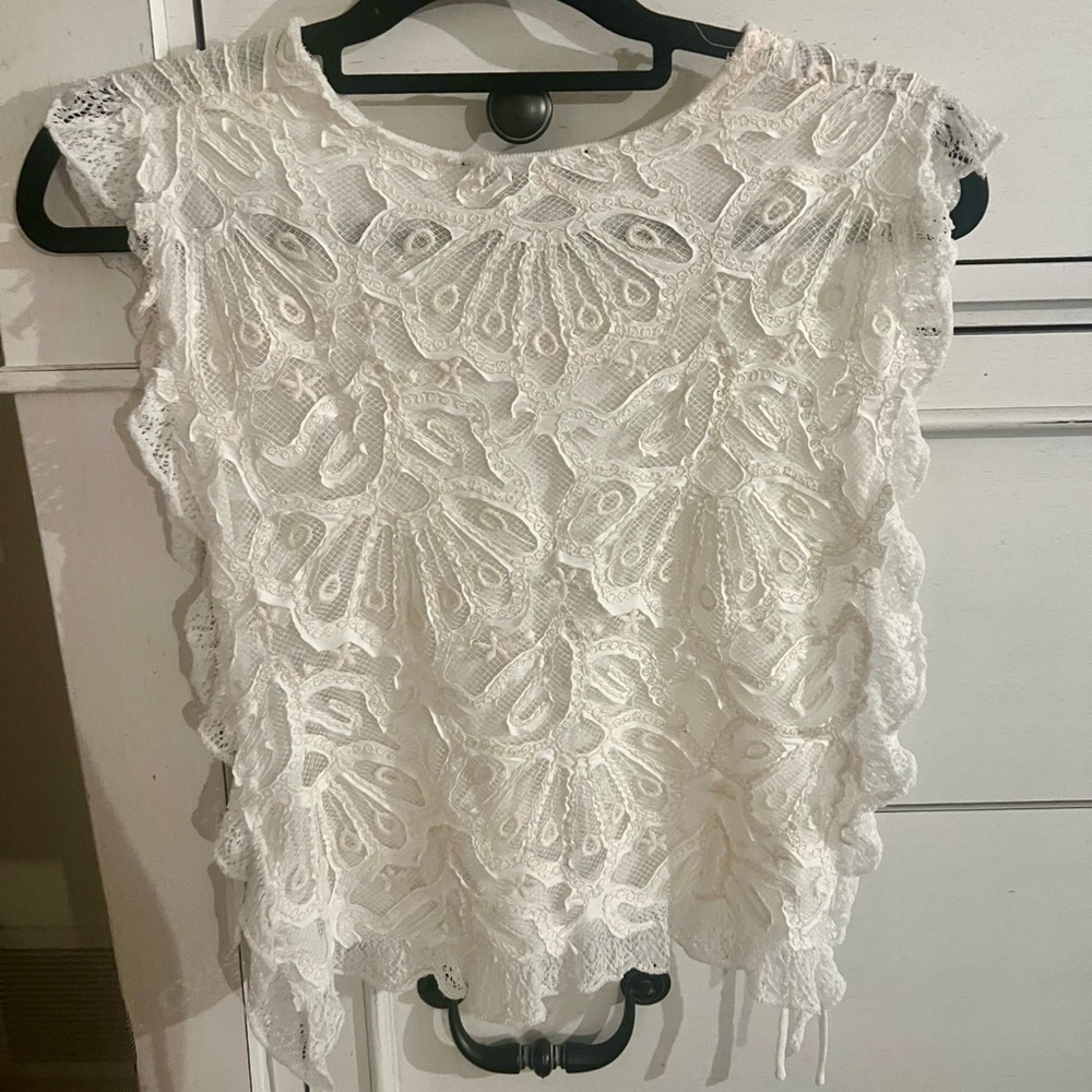 ZARA SIDE TIE KNIT TOP
M WHITE/Cream 
REF. 3920/270 - Picture 11 of 14